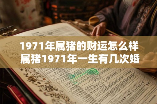 1971年属猪的财运怎么样 属猪1971年一生有几次婚姻