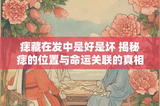 痣藏在发中是好是坏 揭秘痣的位置与命运关联的真相
