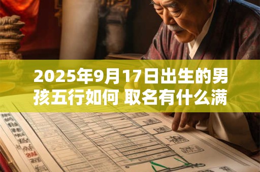 2025年9月17日出生的男孩五行如何 取名有什么满分推荐