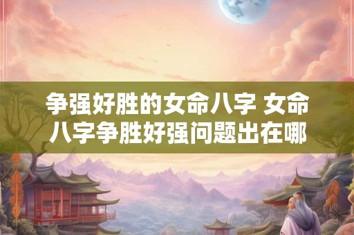 争强好胜的女命八字 女命八字争胜好强问题出在哪