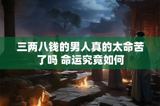三两八钱的男人真的太命苦了吗 命运究竟如何
