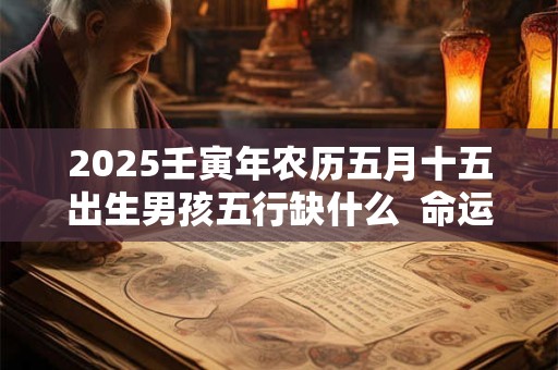 2026壬寅年农历五月十五出生男孩五行缺什么  命运详解