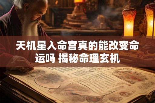 详细阅读:天机星入命宫真的能改变命运吗 揭秘命理玄机 天机星入命宫真的能改变命运吗 揭秘命理玄机
