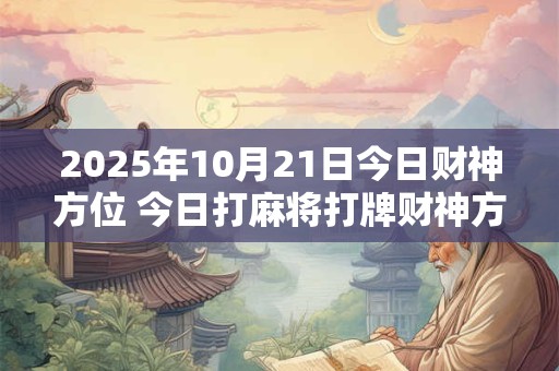 2025年10月21日今日财神方位 今日打麻将打牌财神方位！
