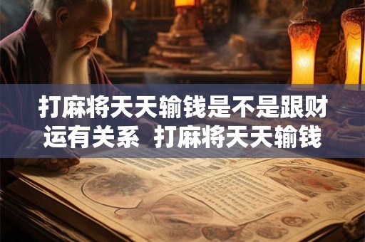 打麻将天天输钱是不是跟财运有关系  打麻将天天输钱拿什么转运