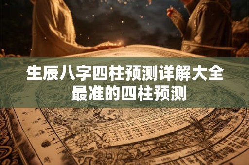 生辰八字四柱预测详解大全  最准的四柱预测