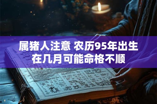 属猪人注意 农历95年出生在几月可能命格不顺