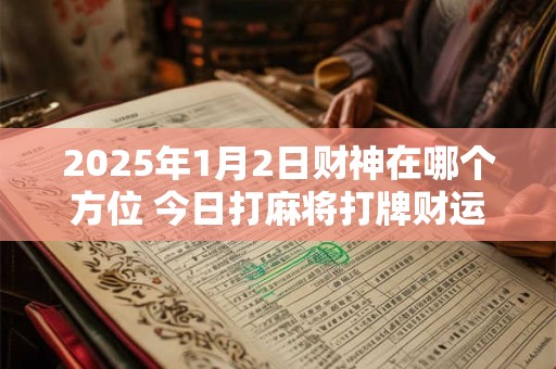 2025年1月2日财神在哪个方位 今日打麻将打牌财运方位