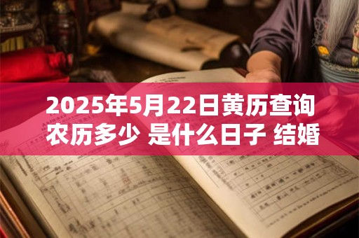 2025年5月22日黄历查询 农历多少 是什么日子 结婚吉时