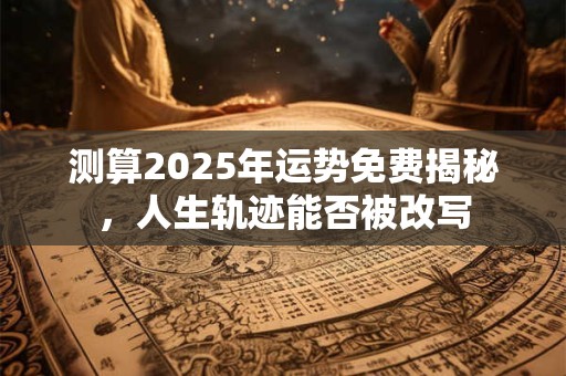 测算2025年运势免费揭秘，人生轨迹能否被改写
