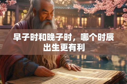 早子时和晚子时，哪个时辰出生更有利