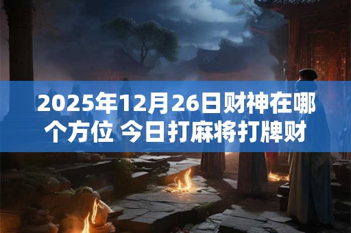 2025年12月26日财神在哪个方位 今日打麻将打牌财运方位 2025年12月26日财神在哪个方位 今日打麻将打牌财运方位