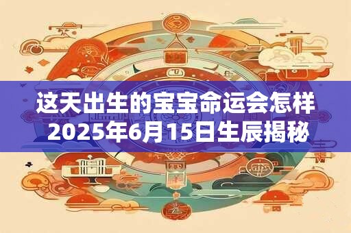 这天出生的宝宝命运会怎样 2025年6月15日生辰揭秘
