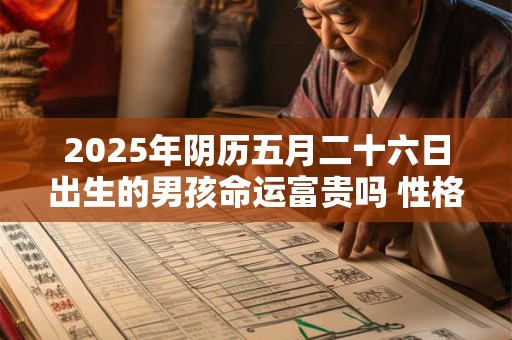 2025年阴历五月二十六日出生的男孩命运富贵吗 性格好吗 2025年阴历五月二十六日出生的男孩命运富贵吗 性格好吗