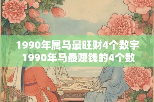 1990年属马最旺财4个数字 1990年马最赚钱的4个数字