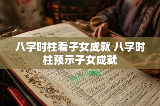 八字时柱看子女成就 八字时柱预示子女成就