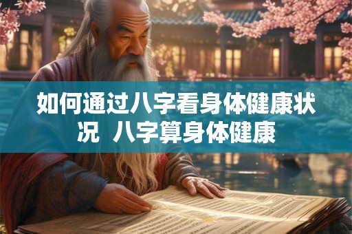 如何通过八字看身体健康状况  八字算身体健康