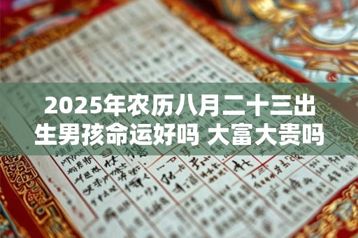 2025年农历八月二十三出生男孩命运好吗 大富大贵吗