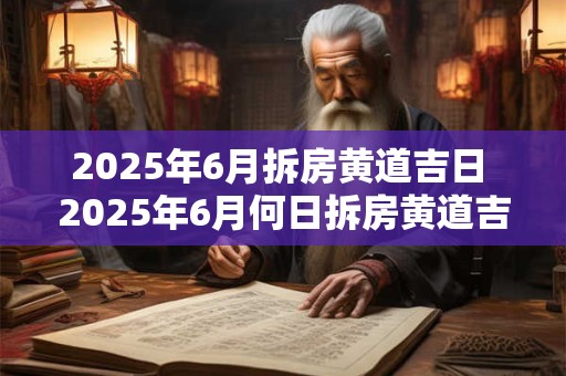 2025年6月拆房黄道吉日 2025年6月何日拆房黄道吉日 2025年6月拆房黄道吉日 2025年6月何日拆房黄道吉日