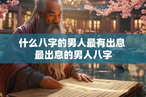 什么八字的男人最有出息 最出息的男人八字