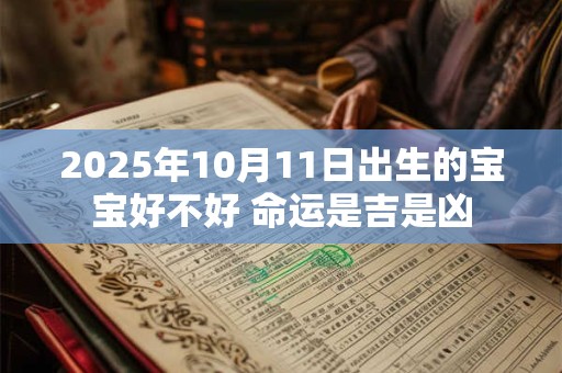 2025年10月11日出生的宝宝好不好 命运是吉是凶