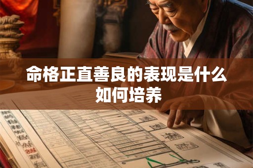 命格正直善良的表现是什么 如何培养