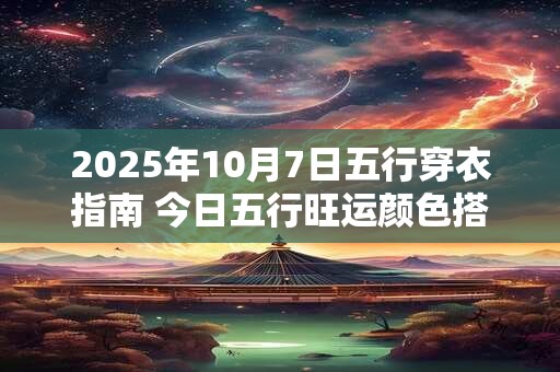 2025年10月7日五行穿衣指南 今日五行旺运颜色搭配