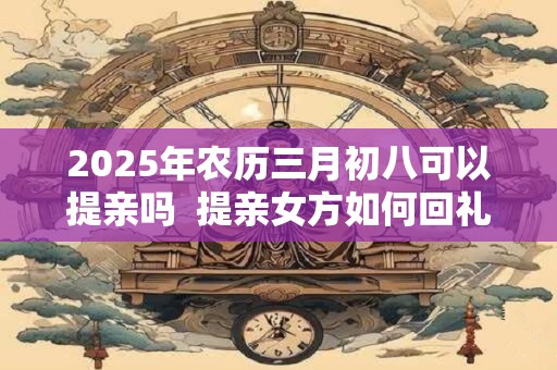 2025年农历三月初八可以提亲吗  提亲女方如何回礼