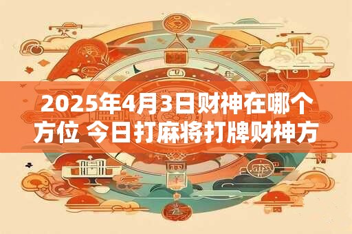 2025年4月3日财神在哪个方位 今日打麻将打牌财神方位！
