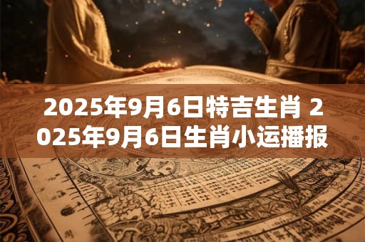 2026年9月6日特吉生肖 2026年9月6日生肖小运播报