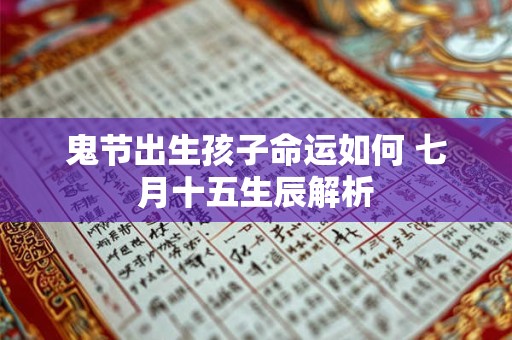 鬼节出生孩子命运如何 七月十五生辰解析