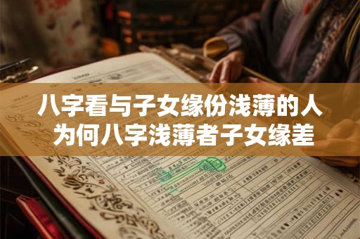 八字看与子女缘份浅薄的人 为何八字浅薄者子女缘差
