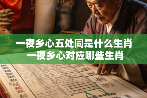 一夜乡心五处同是什么生肖 一夜乡心对应哪些生肖