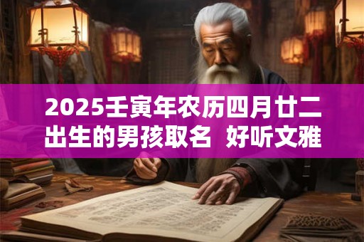 2025壬寅年农历四月廿二出生的男孩取名  好听文雅的名字