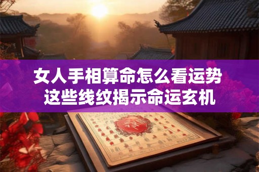 女人手相算命怎么看运势 这些线纹揭示命运玄机