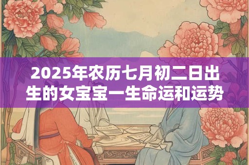 2025年农历七月初二日出生的女宝宝一生命运和运势详解