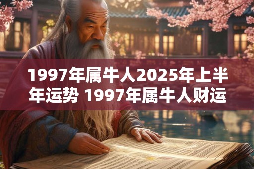 1997年属牛人2025年上半年运势 1997年属牛人财运方位！