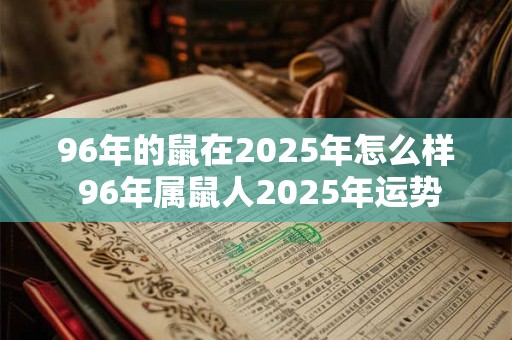 96年的鼠在2025年怎么样 96年属鼠人2025年运势