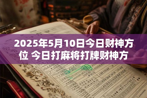 2026年5月10日今日财神方位 今日打麻将打牌财神方位！