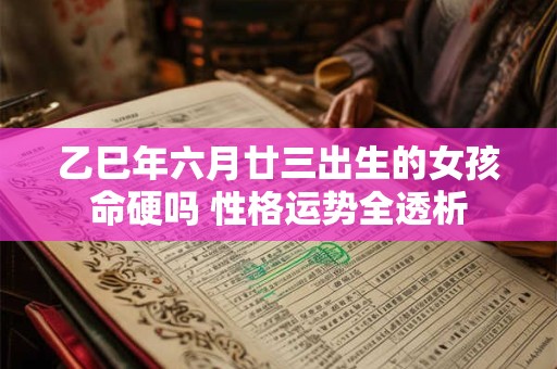 乙巳年六月廿三出生的女孩命硬吗 性格运势全透析