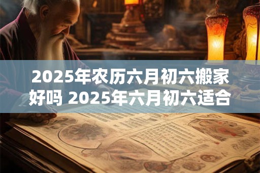 2025年农历六月初六搬家好吗 2025年六月初六适合搬家吗