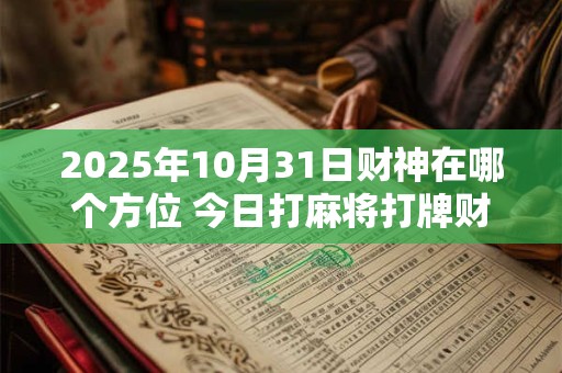 2025年10月31日财神在哪个方位 今日打麻将打牌财神方位! 2025年10月31日财神在哪个方位 今日打麻将打牌财神方位!