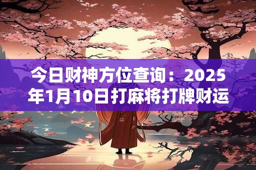 今日财神方位查询：2025年1月10日打麻将打牌财运方位