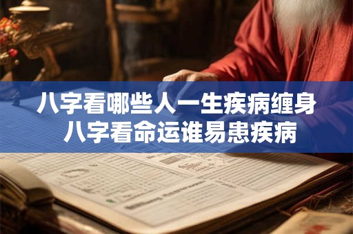 八字看哪些人一生疾病缠身 八字看命运谁易患疾病