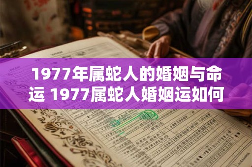 1977年属蛇人的婚姻与命运 1977属蛇人婚姻运如何