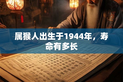 属猴人出生于1944年，寿命有多长