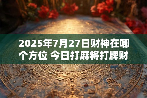 2025年7月27日财神在哪个方位 今日打麻将打牌财神方位！
