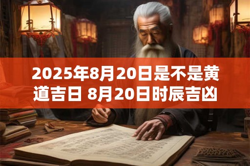 2025年8月20日是不是黄道吉日 8月20日时辰吉凶