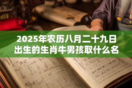 2025年农历八月二十九日出生的生肖牛男孩取什么名字好