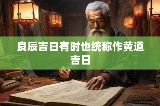 良辰吉日有时也统称作黄道吉日
